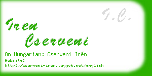 iren cserveni business card